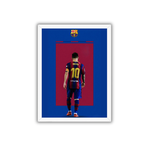 Lionel Messi No.10 Barcelona Frame | Iconic Football Wall Art | Premium Sports Decor
