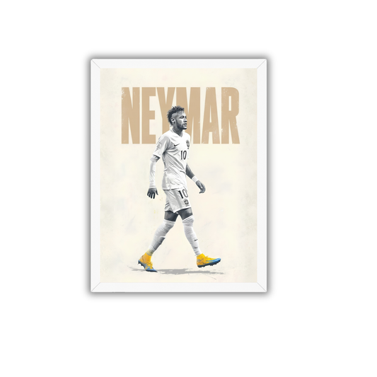 Minimal Neymar Jr Wall Art Frame | Elegant Football Poster | Modern Neymar Decor