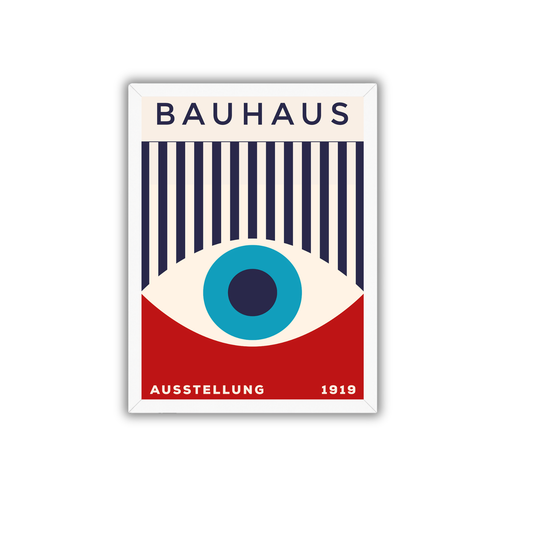 Bauhaus Eye Wall Art Poster | Modern Geometric Abstract Print