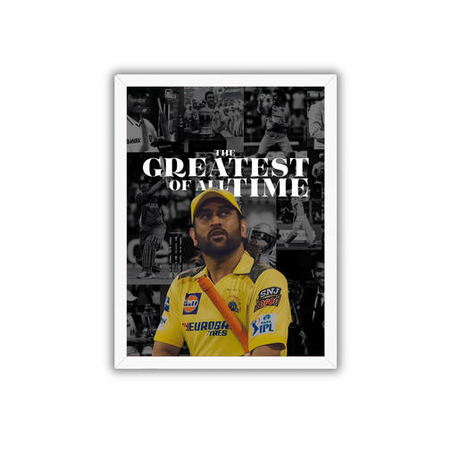 MS Dhoni GOAT Greatest Of All Time Wall Frame