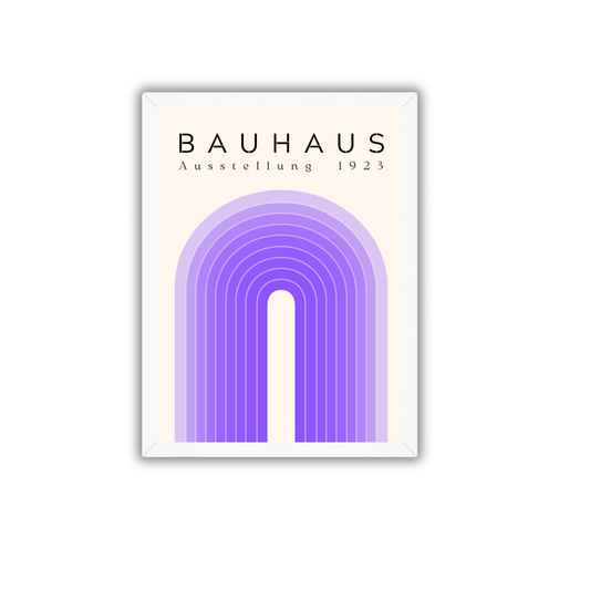 Purple Arch Bauhaus Poster | Modern Abstract Geometric Wall Art