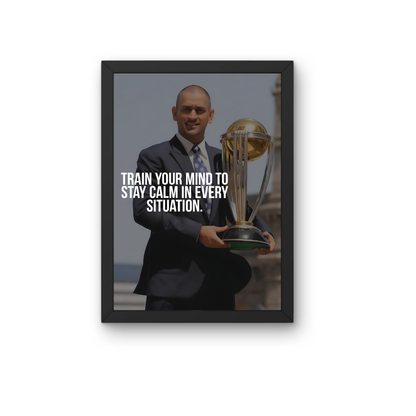 MS Dhoni Leadership Quote Inspirational Wall Frame