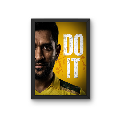 MS Dhoni Do It Motivational Premium Wall Frame