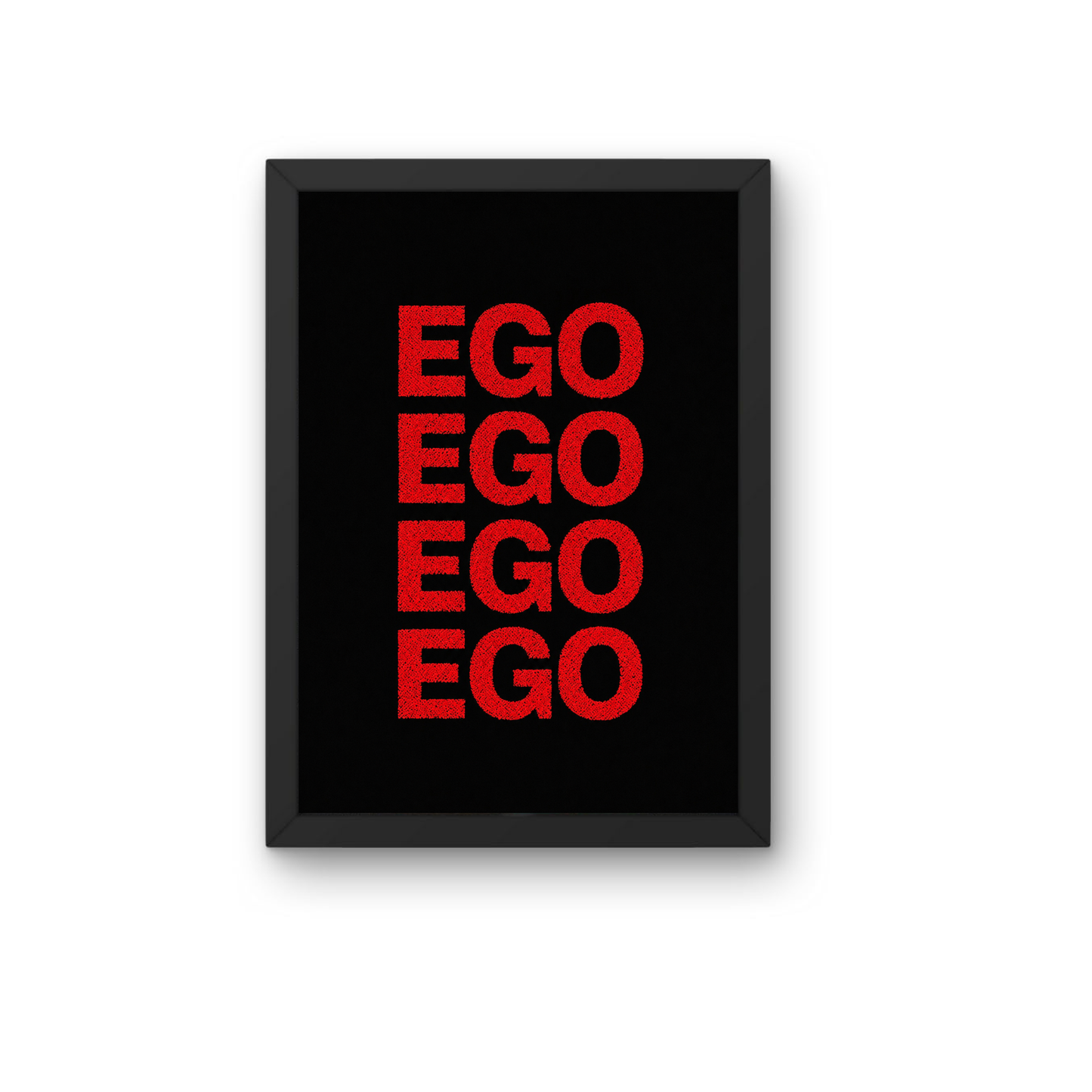 Ego Motivational Typography Frame | Success Mindset Wall Art Poster