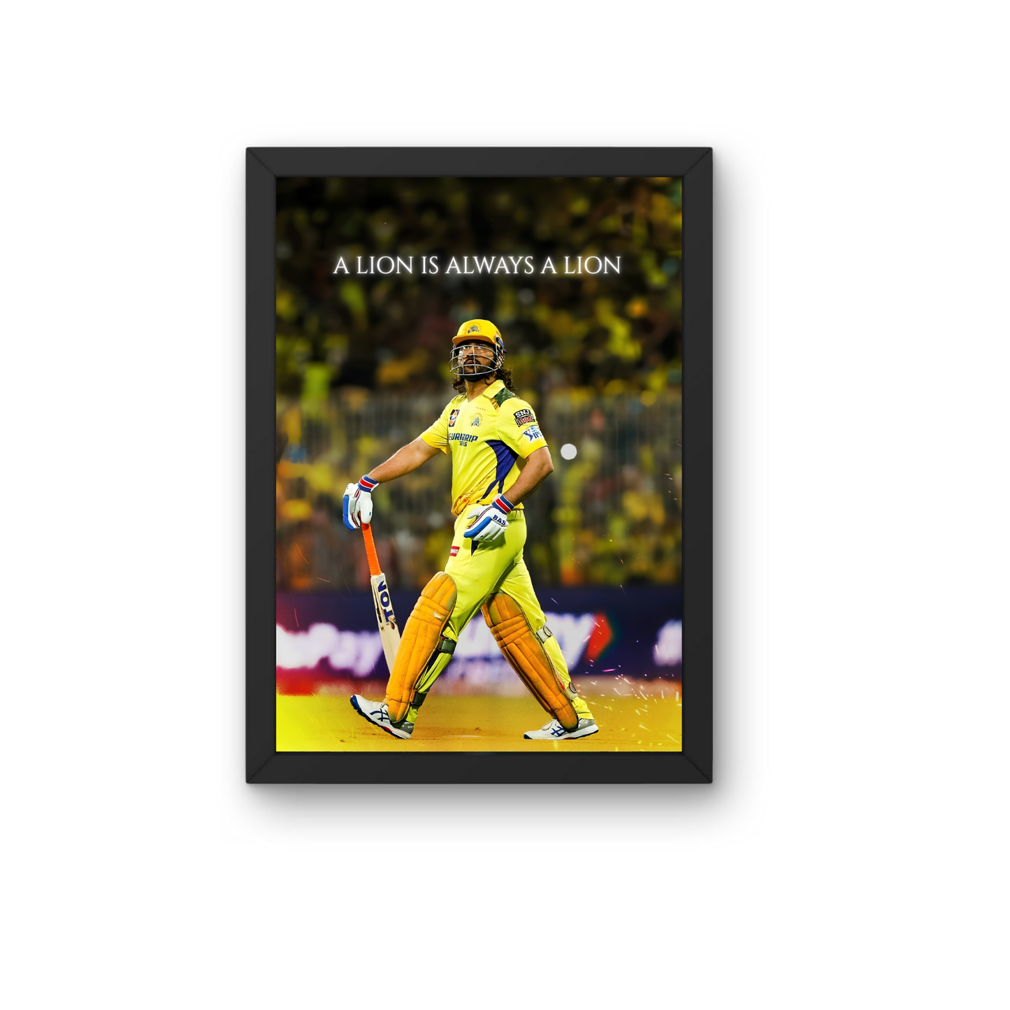 MS Dhoni A Lion Is Always A Lion Wall Frame