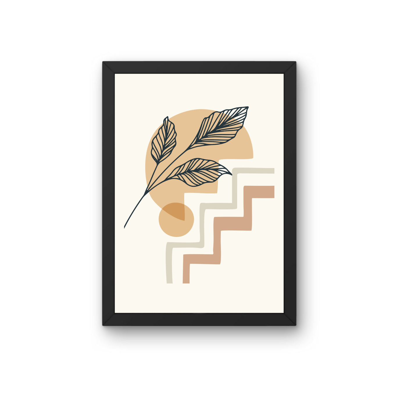 Minimal Feather Botanical Wall Art | Neutral Boho Decor