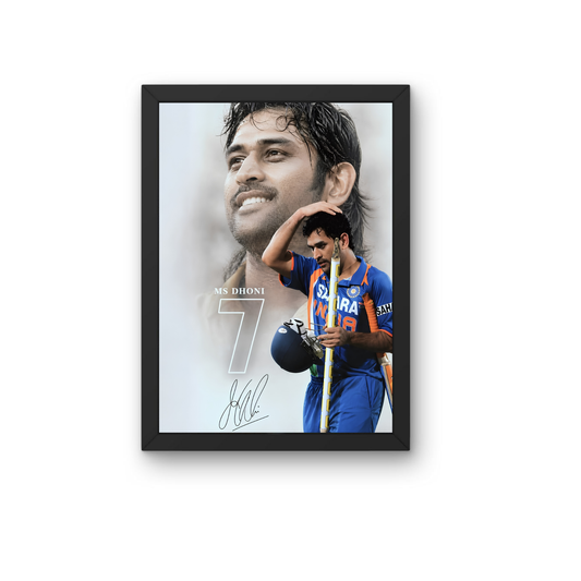 MS Dhoni Legendary Cricket Career Tribute Wall Frame