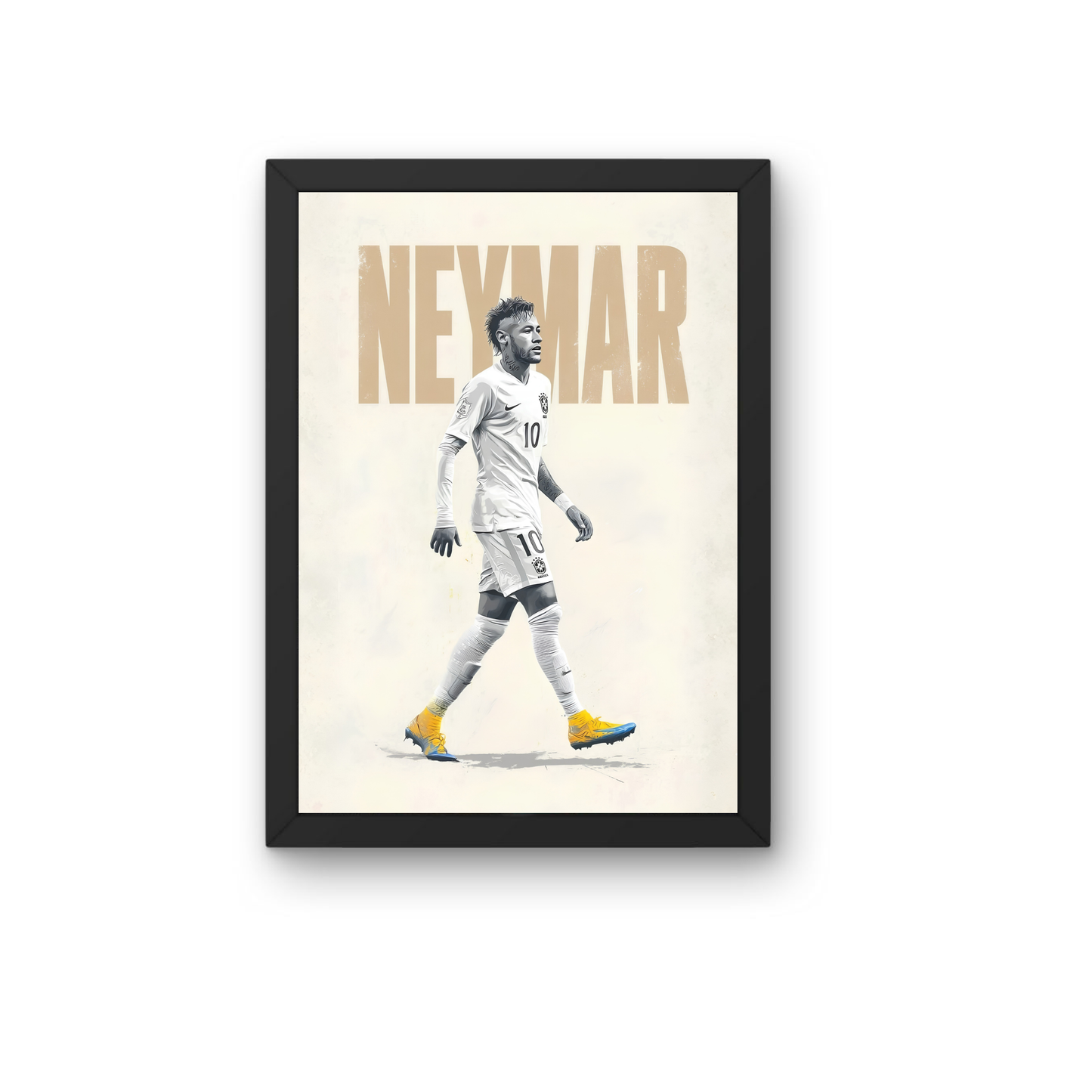 Minimal Neymar Jr Wall Art Frame | Elegant Football Poster | Modern Neymar Decor