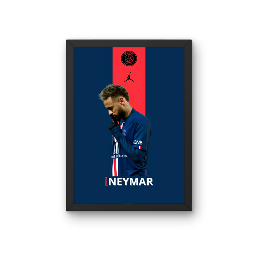 Neymar PSG Wall Art Frame | Minimal Football Poster | Neymar Jr Decor
