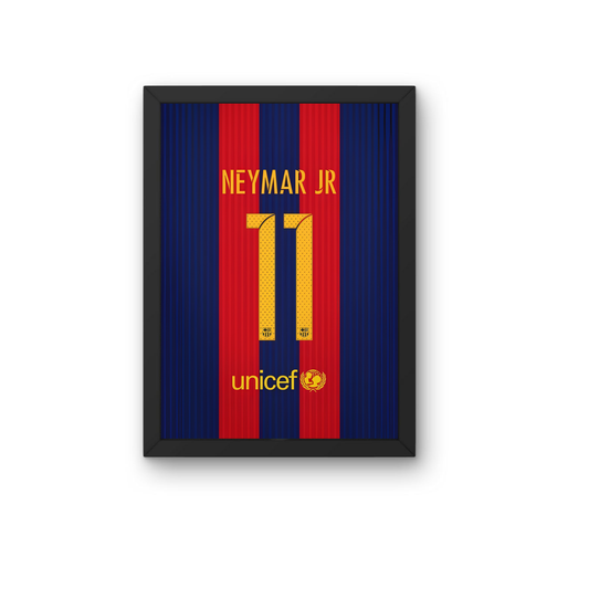 Neymar Barcelona No.11 Jersey Wall Art | Classic Football Poster Frame