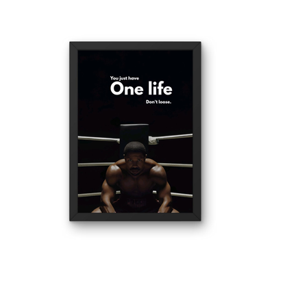 One Life Motivational Wall Art Frame | Inspirational Success Quote Poster
