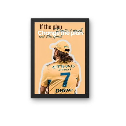 MS Dhoni Success Mindset Inspirational Quote Wall Frame