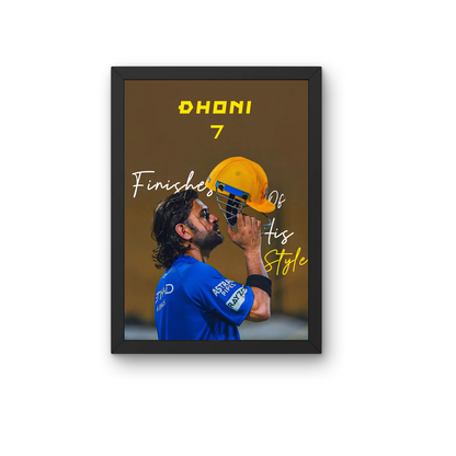 MS Dhoni Finishes Off In Style Iconic Moment Wall Frame
