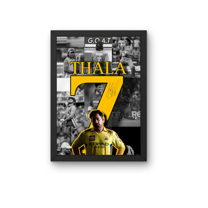 THALA 7 MS Dhoni Premium Tribute Wall Frame