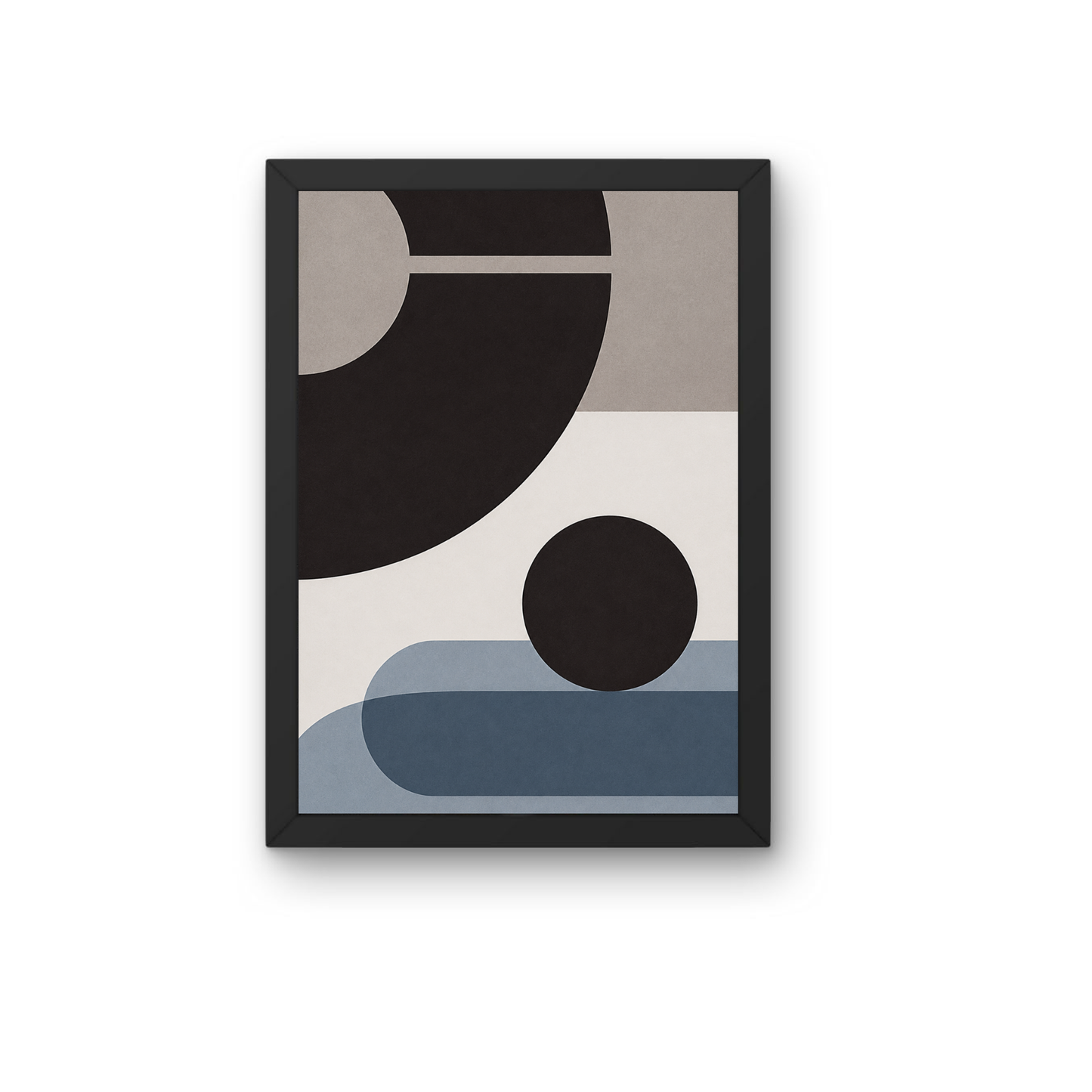 Abstract Bauhaus Shapes Wall Art Print | Modern Geometric Minimalist Poster