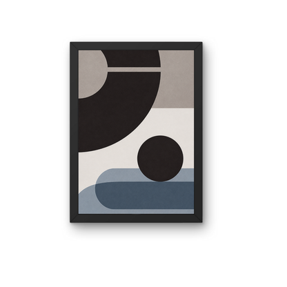 Abstract Bauhaus Shapes Wall Art Print | Modern Geometric Minimalist Poster