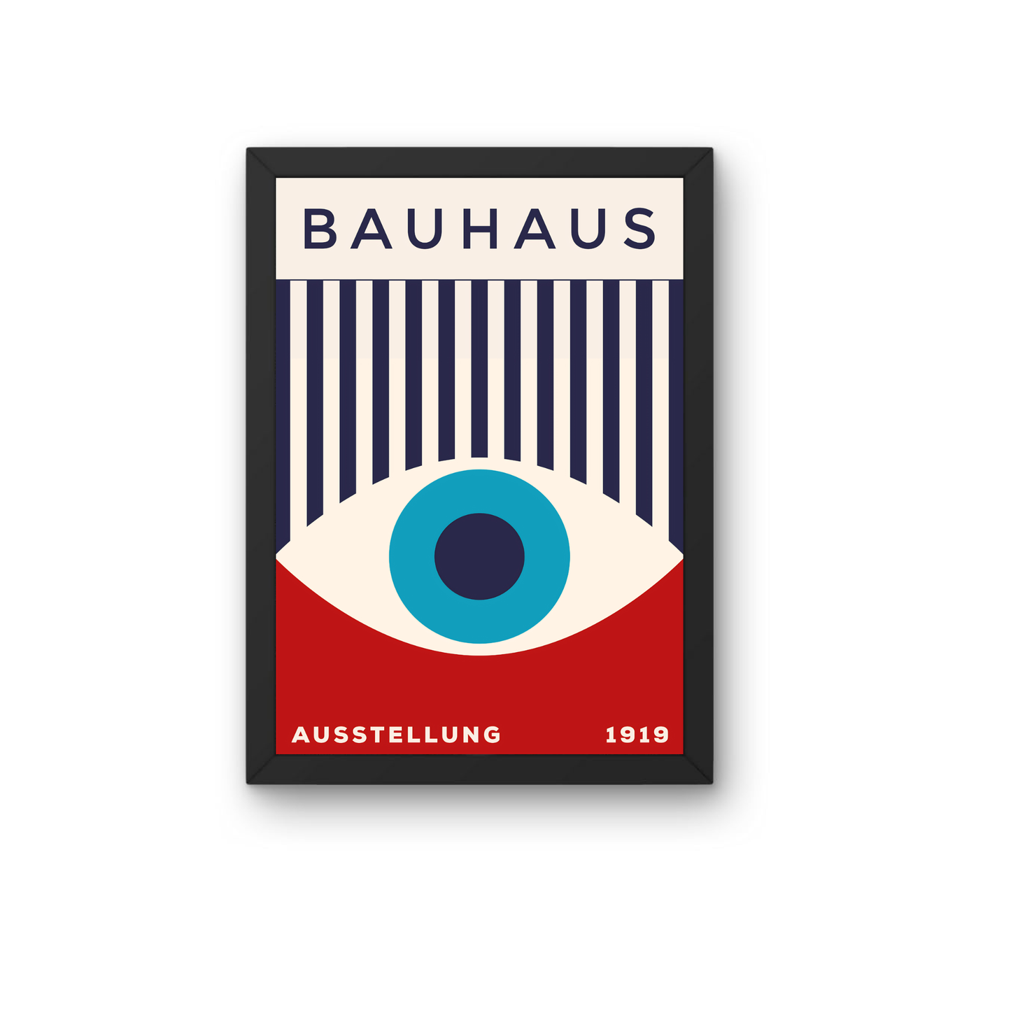 Bauhaus Eye Wall Art Poster | Modern Geometric Abstract Print