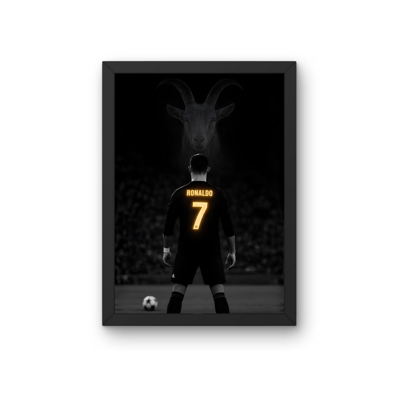 Cristiano Ronaldo Back Pose Wall Art Frame | Legendary CR7 Number 7 Football Poster