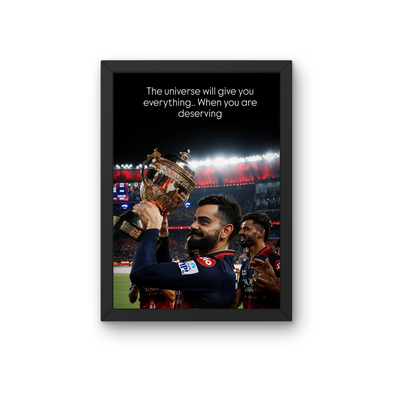 Virat Kohli Victory Edition Poster Frame | RCB Sports Wall Art | Premium Room Décor