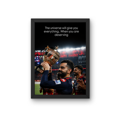 Virat Kohli Victory Edition Poster Frame | RCB Sports Wall Art | Premium Room Décor