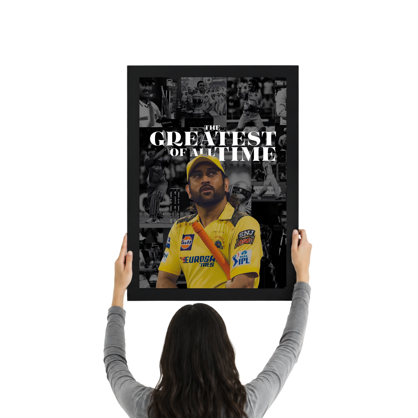 MS Dhoni GOAT Greatest Of All Time Wall Frame