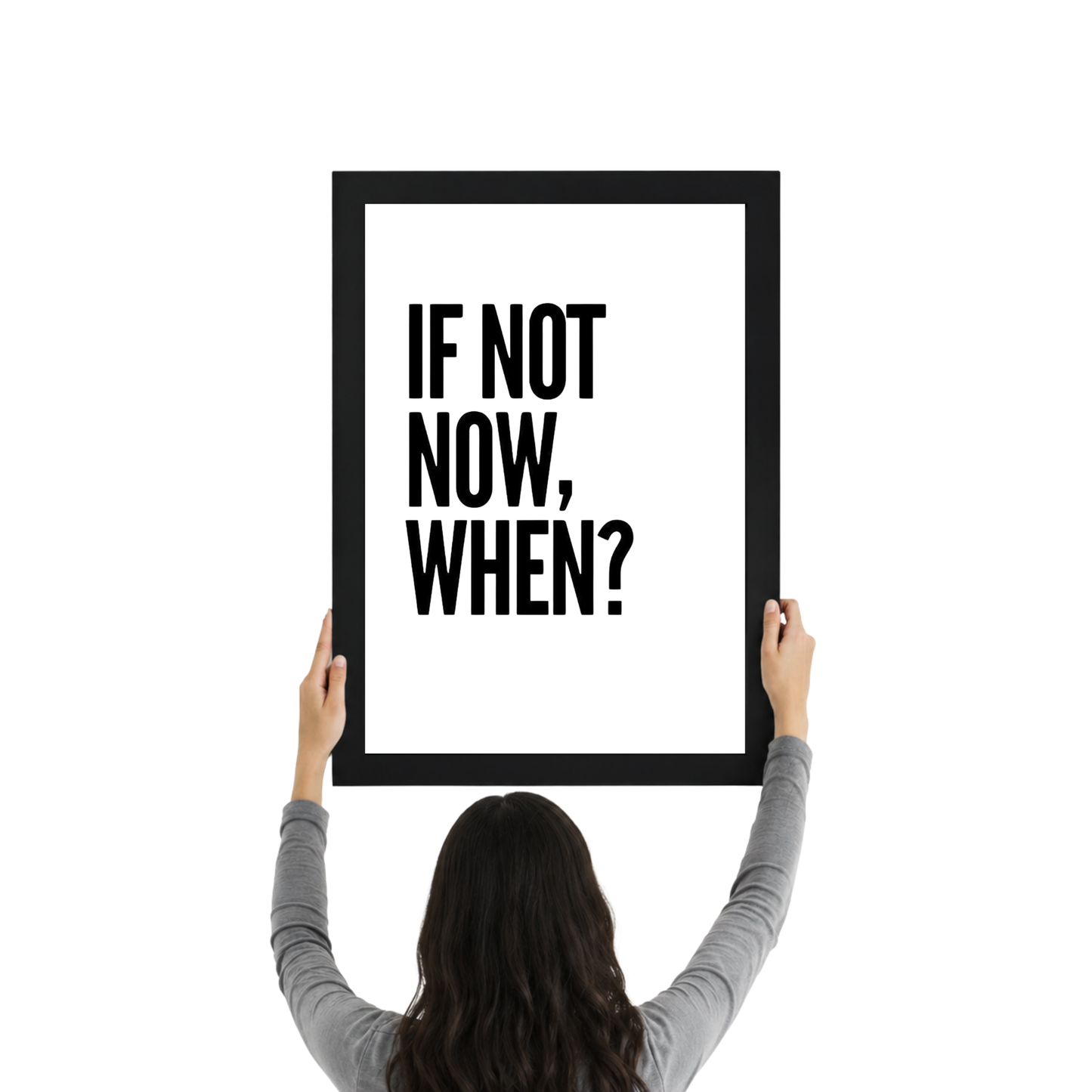 If Not Now When Motivational Quote Frame | Inspirational Wall Art for Success