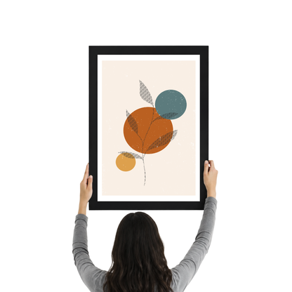 Abstract Geometric Boho Wall Art | Modern Circle Composition Print