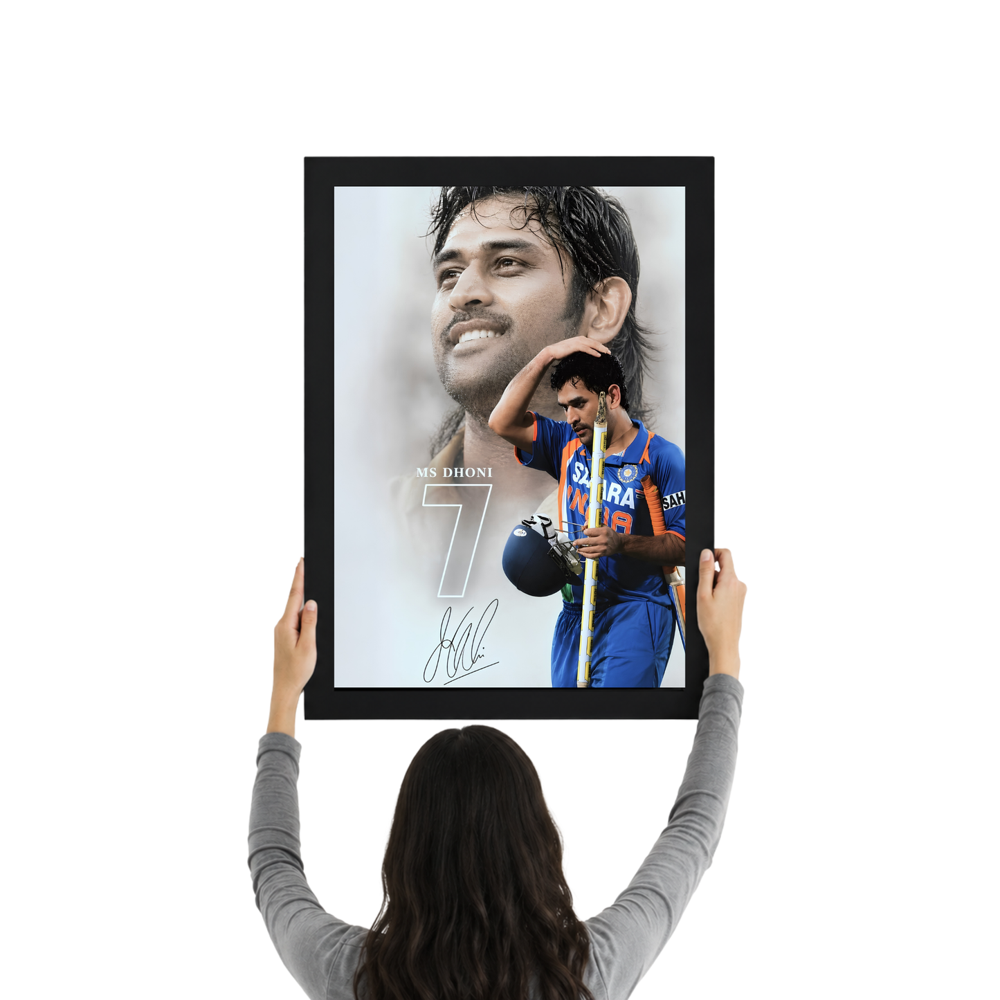 MS Dhoni Legendary Cricket Career Tribute Wall Frame