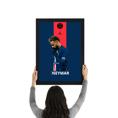 Neymar PSG Wall Art Frame | Minimal Football Poster | Neymar Jr Decor