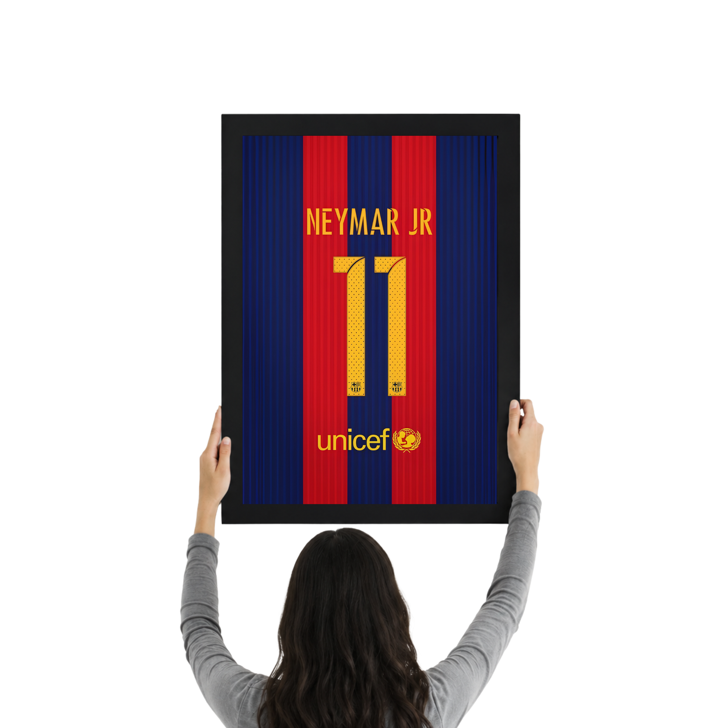 Neymar Barcelona No.11 Jersey Wall Art | Classic Football Poster Frame