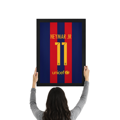 Neymar Barcelona No.11 Jersey Wall Art | Classic Football Poster Frame