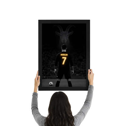 Cristiano Ronaldo Back Pose Wall Art Frame | Legendary CR7 Number 7 Football Poster