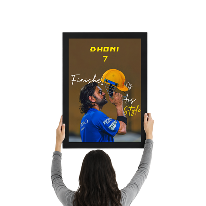 MS Dhoni Finishes Off In Style Iconic Moment Wall Frame