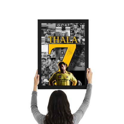 THALA 7 MS Dhoni Premium Tribute Wall Frame