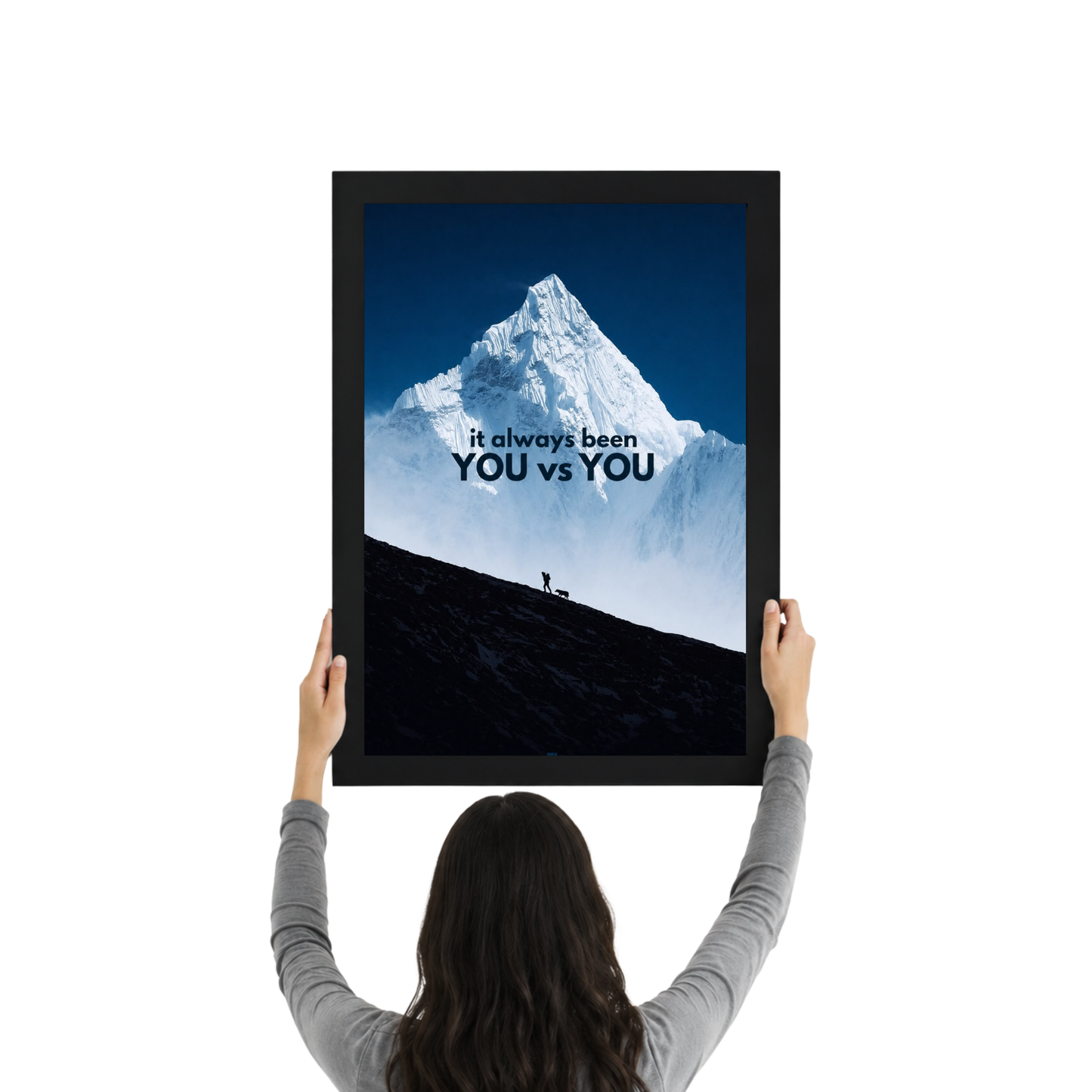 You Vs You Motivational Frame | Self Improvement and Success Wall Art