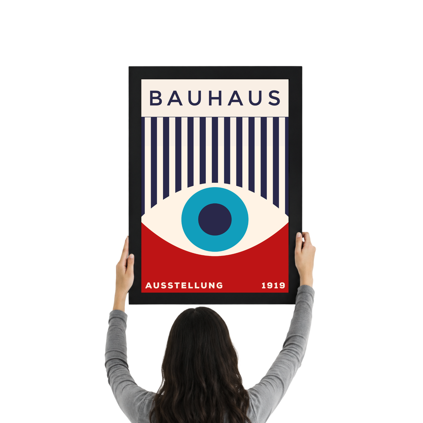 Bauhaus Eye Wall Art Poster | Modern Geometric Abstract Print