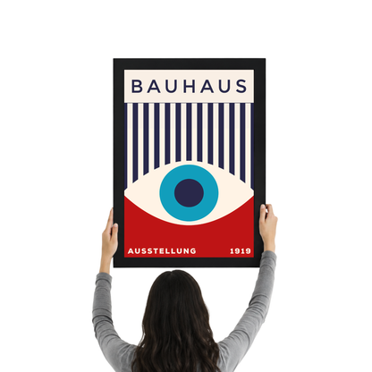 Bauhaus Eye Wall Art Poster | Modern Geometric Abstract Print