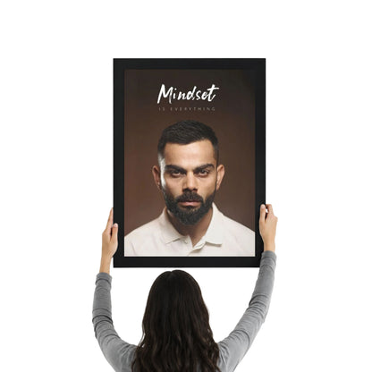 Mindset Is Everything Poster | Virat Kohli Motivational Wall Art for Gym & Room