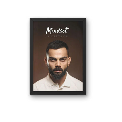 Mindset Is Everything Poster | Virat Kohli Motivational Wall Art for Gym & Room