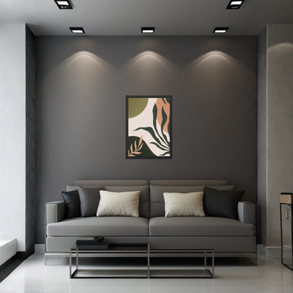 Boho Abstract Leaf Wall Art Frame | Modern Botanical Home Decor