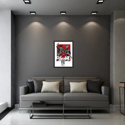 CR7 GOAT Wall Art Frame | Cristiano Ronaldo Motivation Poster | Premium Football Room Decor