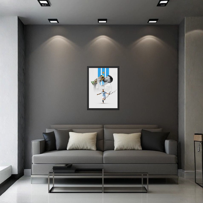 Lionel Messi Artistic Celebration Frame | Abstract Football Wall Art | Modern Sports Poster