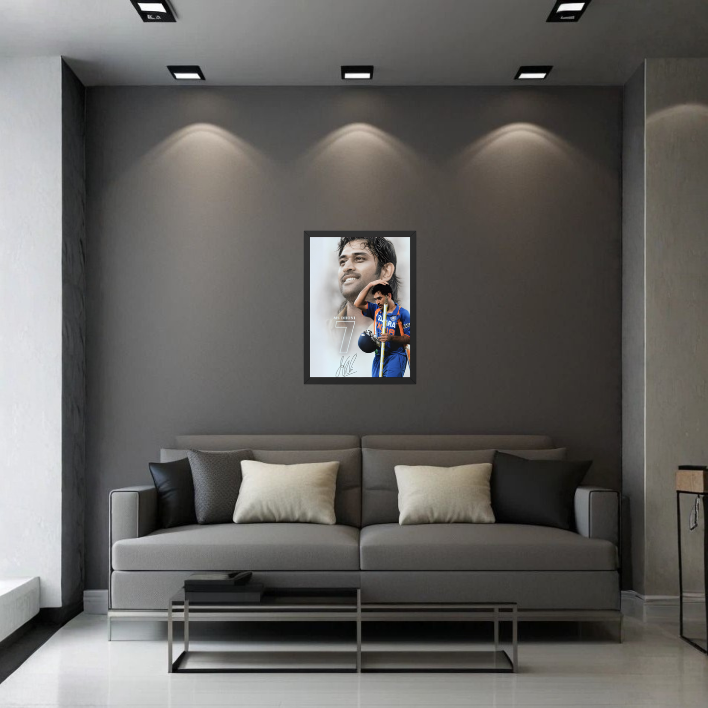 MS Dhoni Legendary Cricket Career Tribute Wall Frame