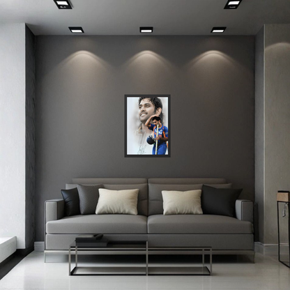 MS Dhoni Legendary Cricket Career Tribute Wall Frame