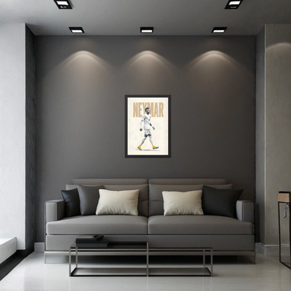 Minimal Neymar Jr Wall Art Frame | Elegant Football Poster | Modern Neymar Decor