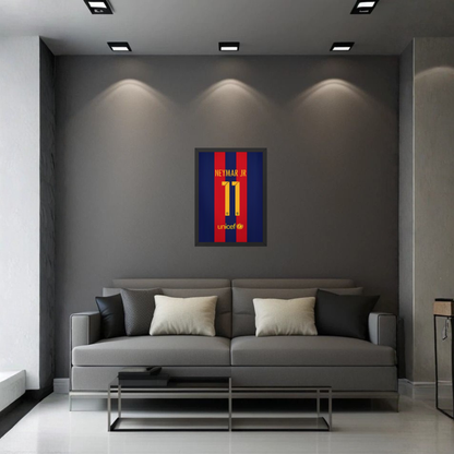 Neymar Barcelona No.11 Jersey Wall Art | Classic Football Poster Frame