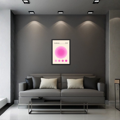 Pink Circle Bauhaus Poster | Minimalist Modern Wall Art