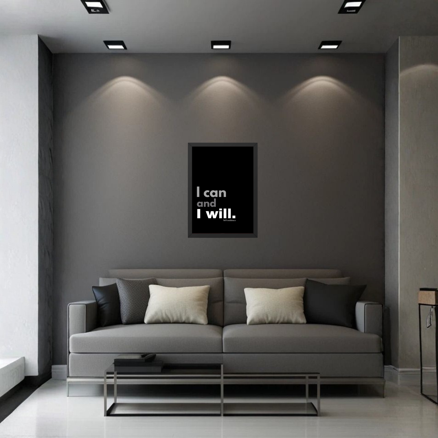 I Can And I Will Motivational Frame | Confidence and Success Wall Art