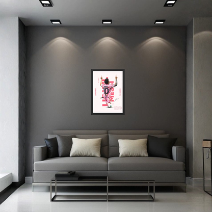 Lionel Messi Pink Aesthetic Poster Frame | Modern Football Wall Art | Premium Sports Decor
