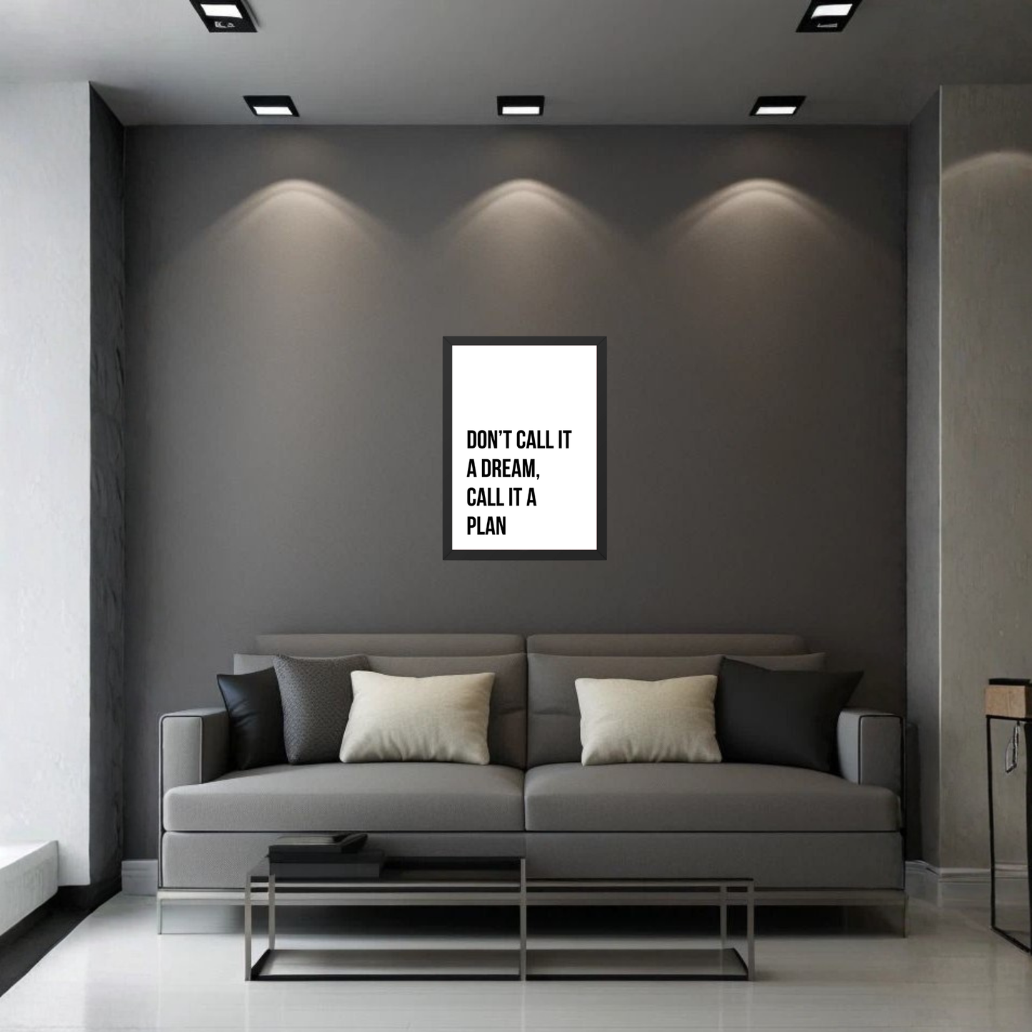 Don't Call It A Dream Call It A Plan Motivational Quote Frame | Goal Setting Wall Art
